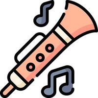 A musical instrument with music notes and a note vector