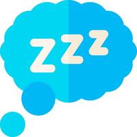 A blue cloud with the word sleep in it vector