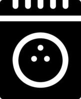 A black and white icon of a washing machine vector