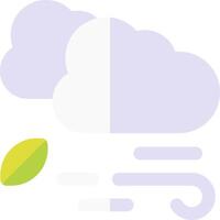A cloud with a leaf and a leaf on it vector