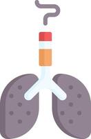 Lungs with a cigarette and a pipe vector