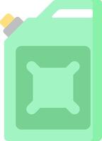 A green jerry can with a yellow handle vector