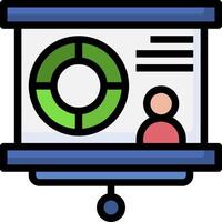 A presentation screen with a person on it vector