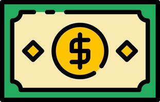 Money icon with dollar sign vector