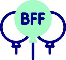 The bff logo is shown with two balloons vector