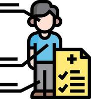 A man holding a checklist with a check mark vector