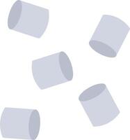 A group of white cylinders on a white background vector
