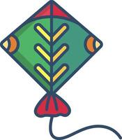 A kite with a fish on it vector