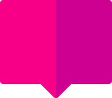 A pink speech bubble with a white background vector
