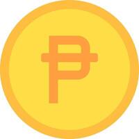 A yellow coin with the symbol for the pound sign vector