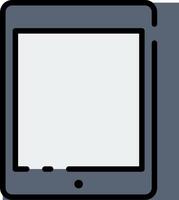 An ipad with a blank screen on a white background vector