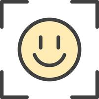 Smile icon in a square frame vector