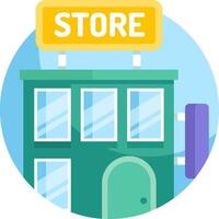 A store with a sign that says store vector