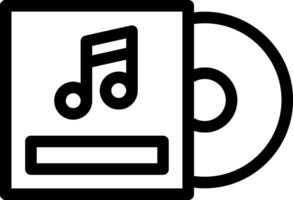 Music icon with a cd and music notes vector