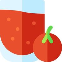Tomato juice and tomato slice vector
