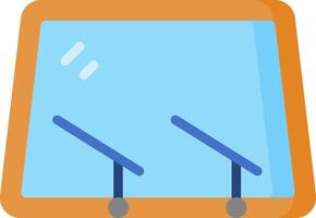 A window with two bars on it vector