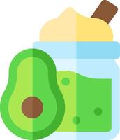 Avocado smoothie icon vector