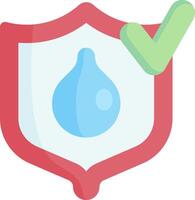 A shield with a drop of water and tick vector