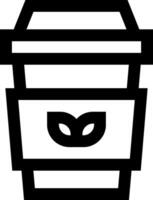 A black and white image of a coffee cup vector