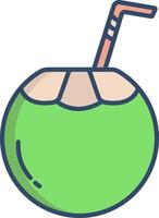 Coconut drink icon isolated on white background vector