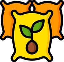 A cartoon plant with two pillows on it vector