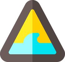 A triangle with a wave in it vector