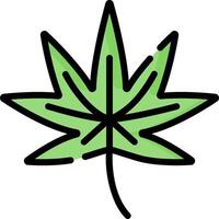 A marijuana leaf icon on a white background vector