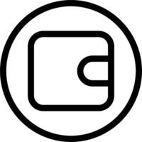 A black and white logo of a wallet vector