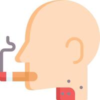 A man smoking a cigarette in the head vector