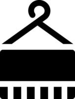 A black and white image of a hanger with a clothes rack vector