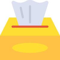 A yellow box with a tissue in it vector