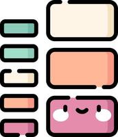 A set of colorful squares with a smiley face vector