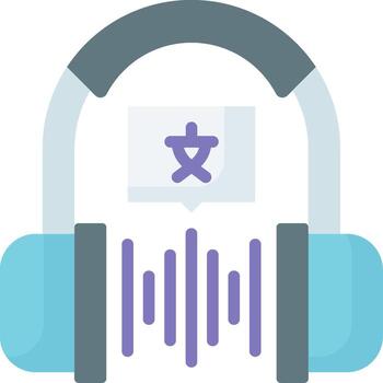 Chinese language learning app icon vector