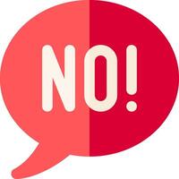 No speech bubble icon illustration vector