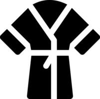 A black and white robe icon on a white background vector