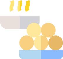 A bowl of pasta and a bowl of spaghetti vector