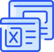 A blue icon with a computer and a phone vector