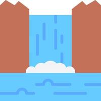 Waterfall icon in flat style vector