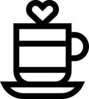 Coffee cup icon with heart shape vector