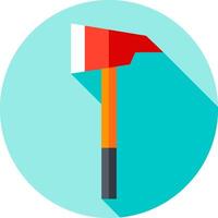 An axe icon with a long shadow vector