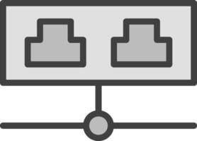 A black and white image of a computer monitor vector