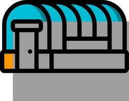 A blue and orange sign with a sign that says hotel vector