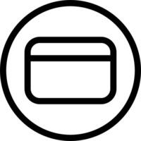 A black and white image of a credit card vector