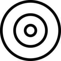 A black and white circle with a target in the center vector