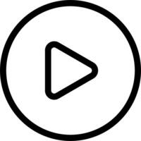 Play button icon in a circle vector