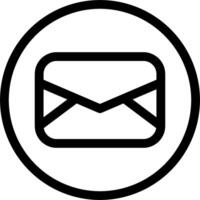 Email icon in a circle vector