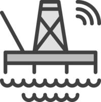 A black and white icon of a boat with a radio vector