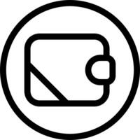 A black and white image of a wallet vector