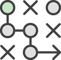 A game of connect the dots with arrows and arrows vector