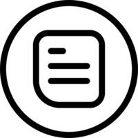 A black and white icon of a document vector
